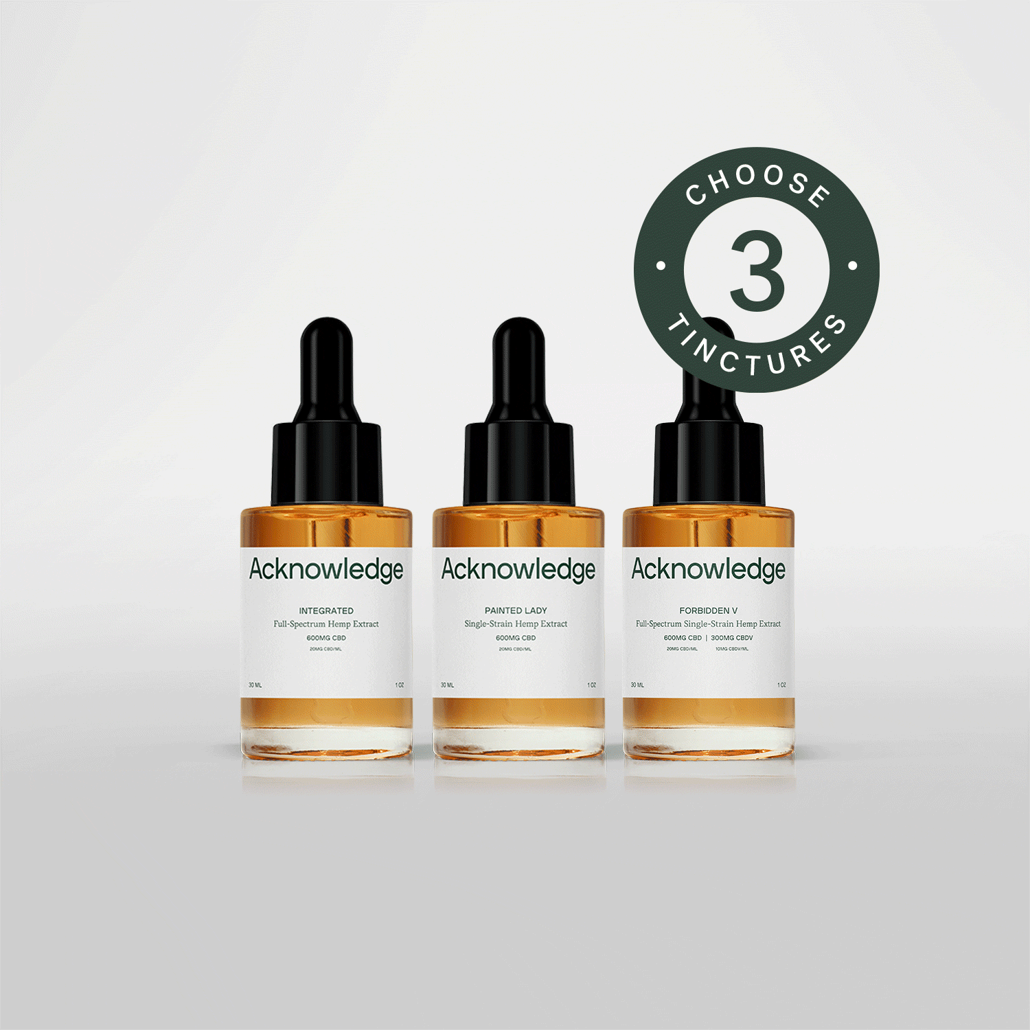 Build Your Own CBD Tincture Bundle - Acknowledge