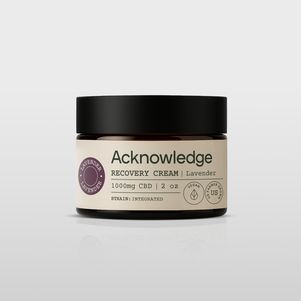 Lavender CBD Recovery Cream - 1000mg CBD - Acknowledge