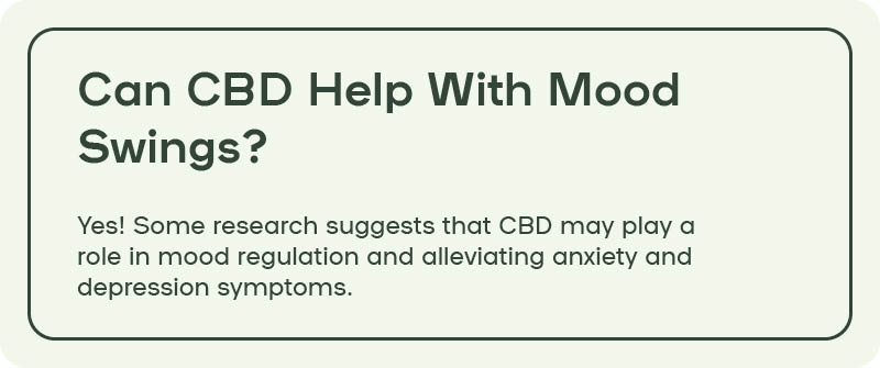 graphic asking "Can CBD Help With Mood Swings?"